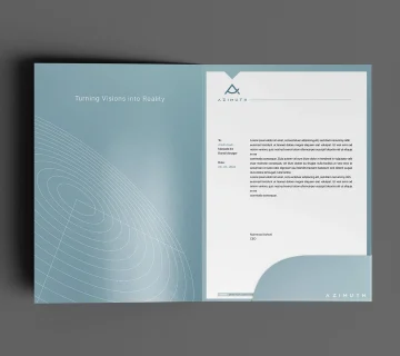 AZIMUTH Stationery cover 360x320